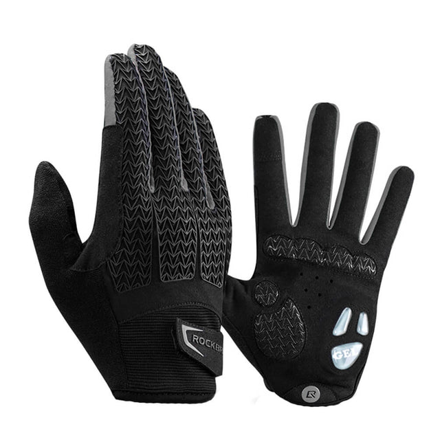 rockbros full finger cycling gloves with touch screen, anti-slip design
#color_black