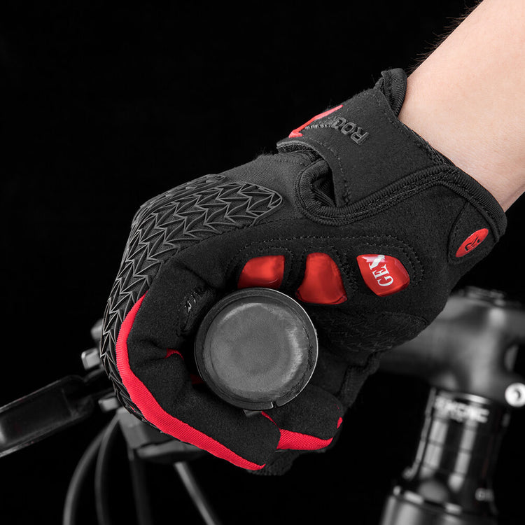 rockbros full finger cycling gloves with touch screen, anti-slip design
#color_red
