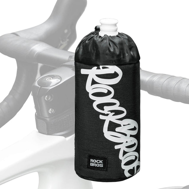 rockbros handlebar cycling bottle bag for urban and travel rides
#color_black