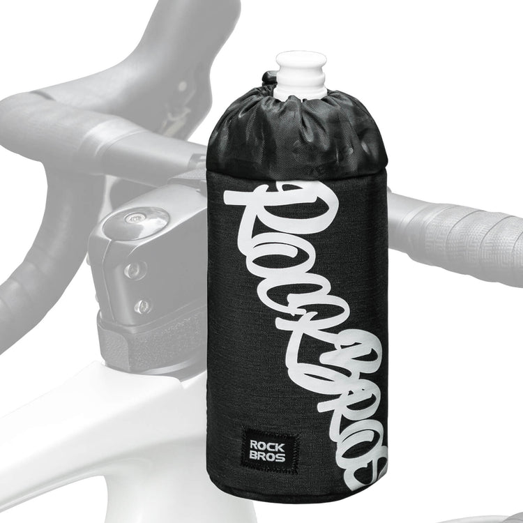 rockbros handlebar cycling bottle bag for urban and travel rides
#color_black