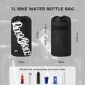 rockbros handlebar cycling bottle bag for urban and travel rides
#color_black