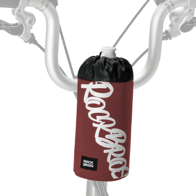 rockbros handlebar cycling bottle bag for urban and travel rides
#color_red