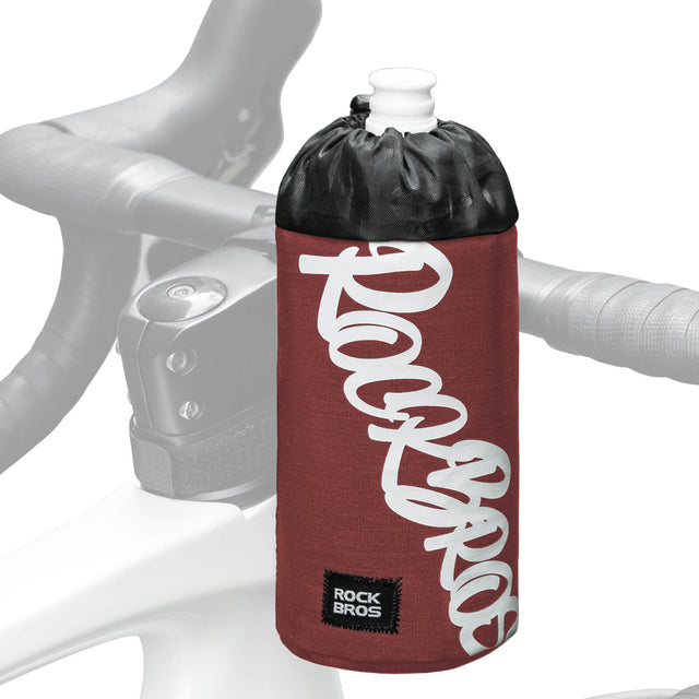 rockbros handlebar cycling bottle bag for urban and travel rides
#color_red