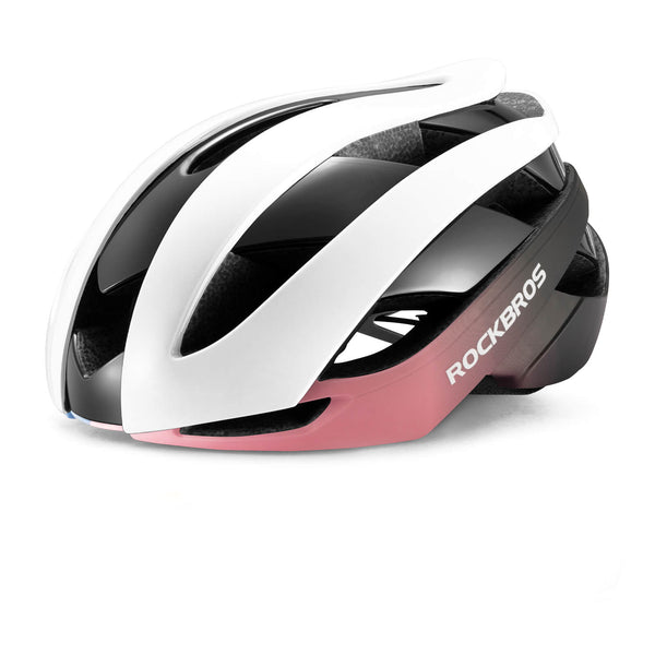 rockbros lightweight cycling helmet for road and mountain riding safety.
#color_pink