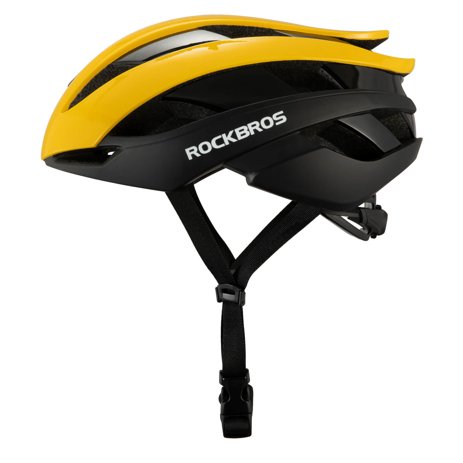rockbros lightweight cycling helmet for road and mountain riding safety.
#color_yellow