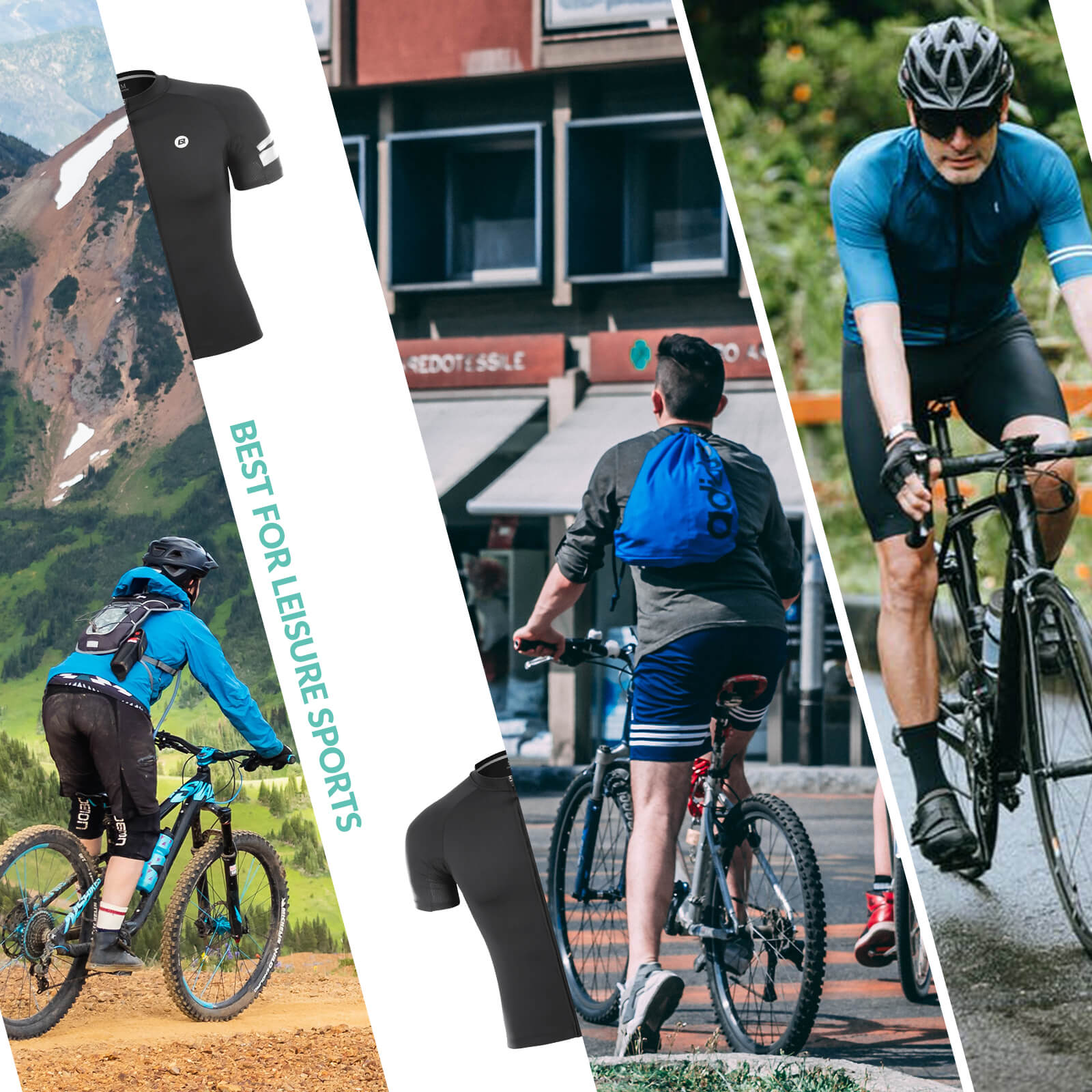 ROCKBROS men's cycling jersey short sleeve breathable lightweight.
#option_tops