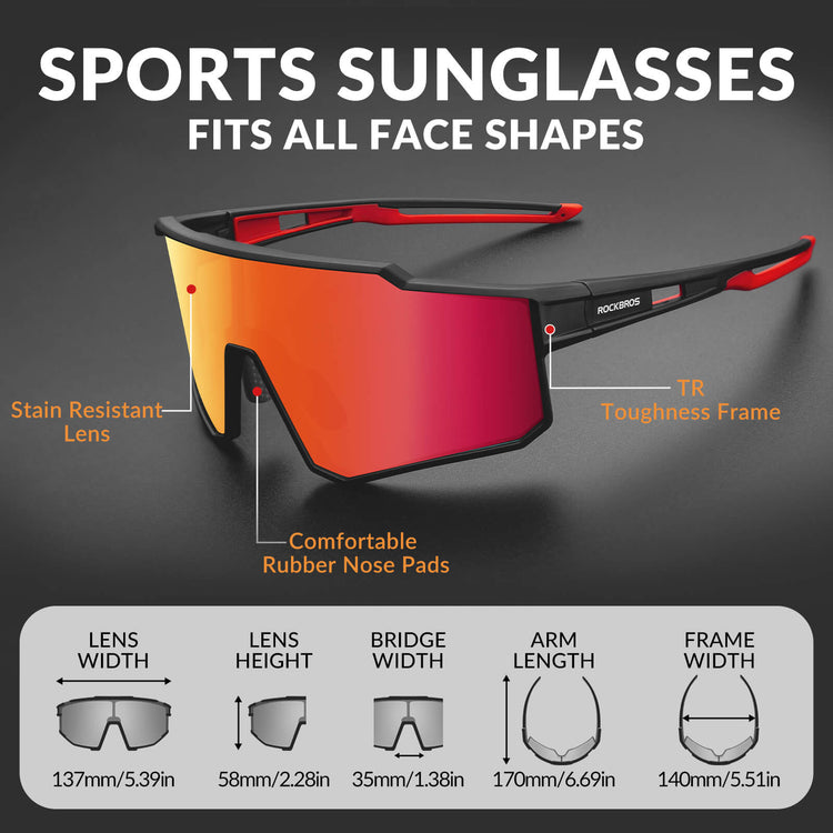 rockbros polarised cycling sunglasses uv400 sports riding glasses
#color_black