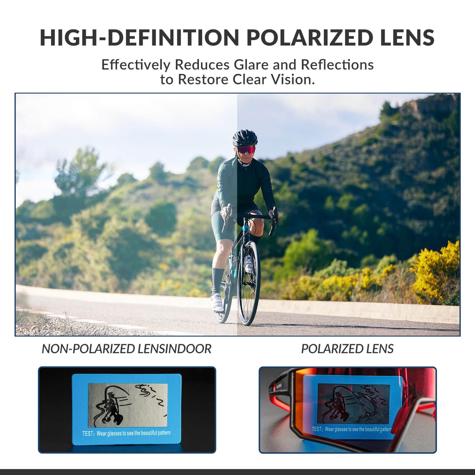 rockbros polarised cycling sunglasses uv400 sports riding glasses
#color_white