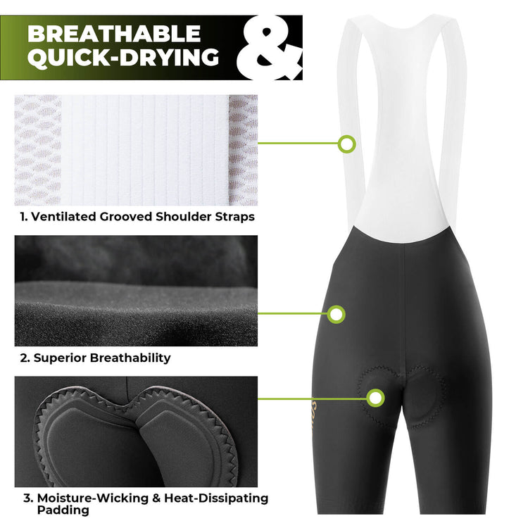 ROCKBROS lightweight summer cycling bib shorts with dolomiti pad for endurance rides