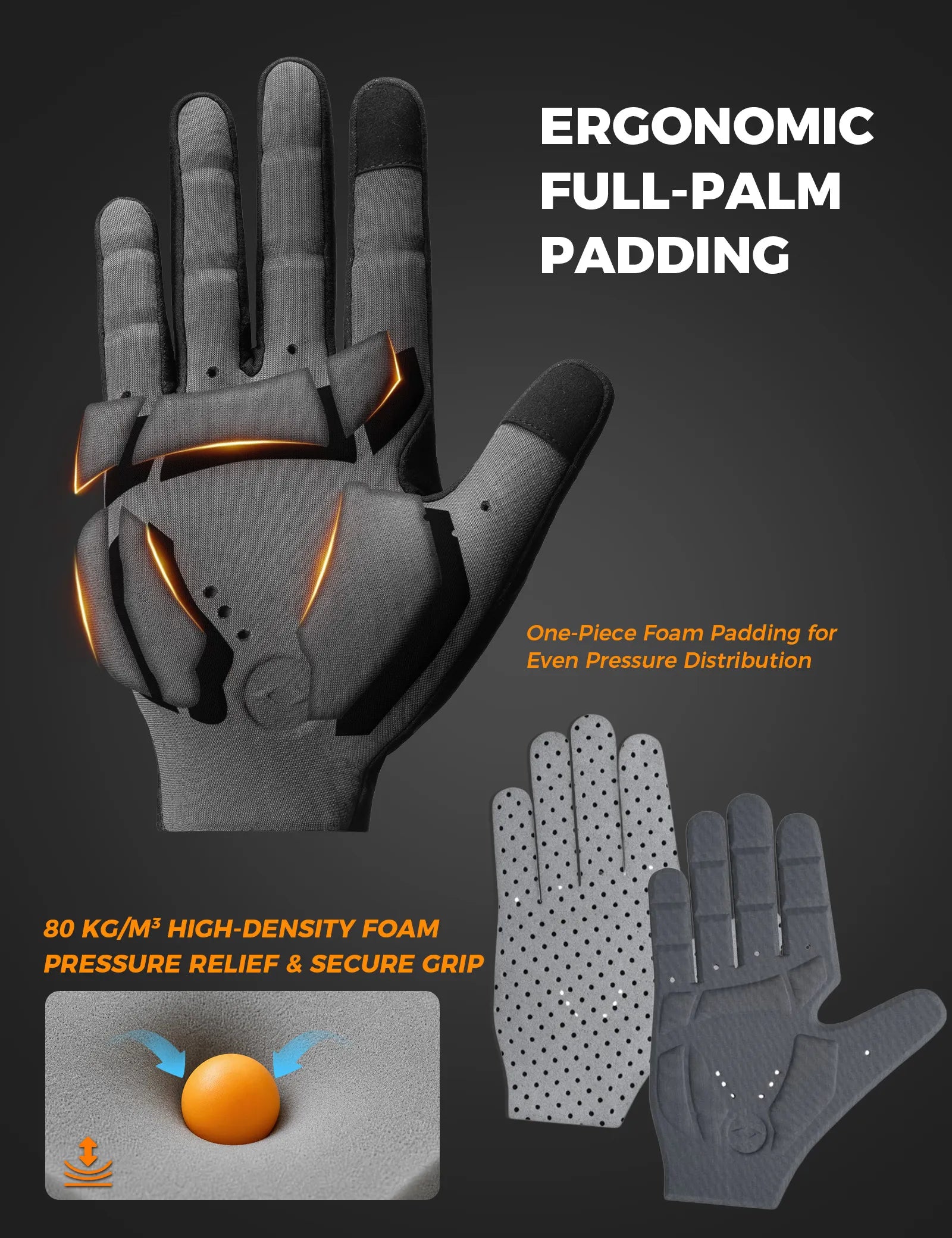ROCKBROS Double Arrow full finger cycling gloves for cycling, hiking and running