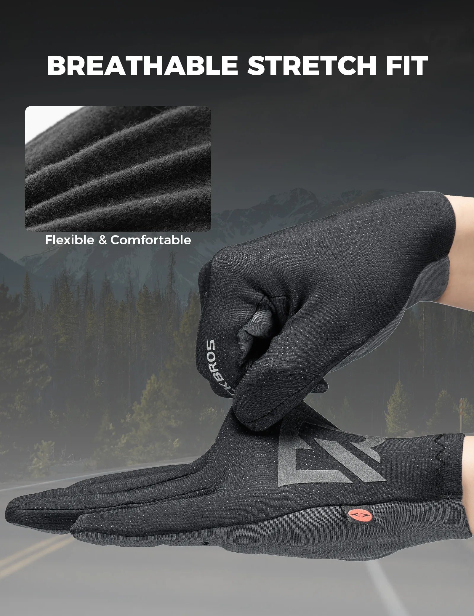 ROCKBROS Double Arrow full finger cycling gloves for cycling, hiking and running