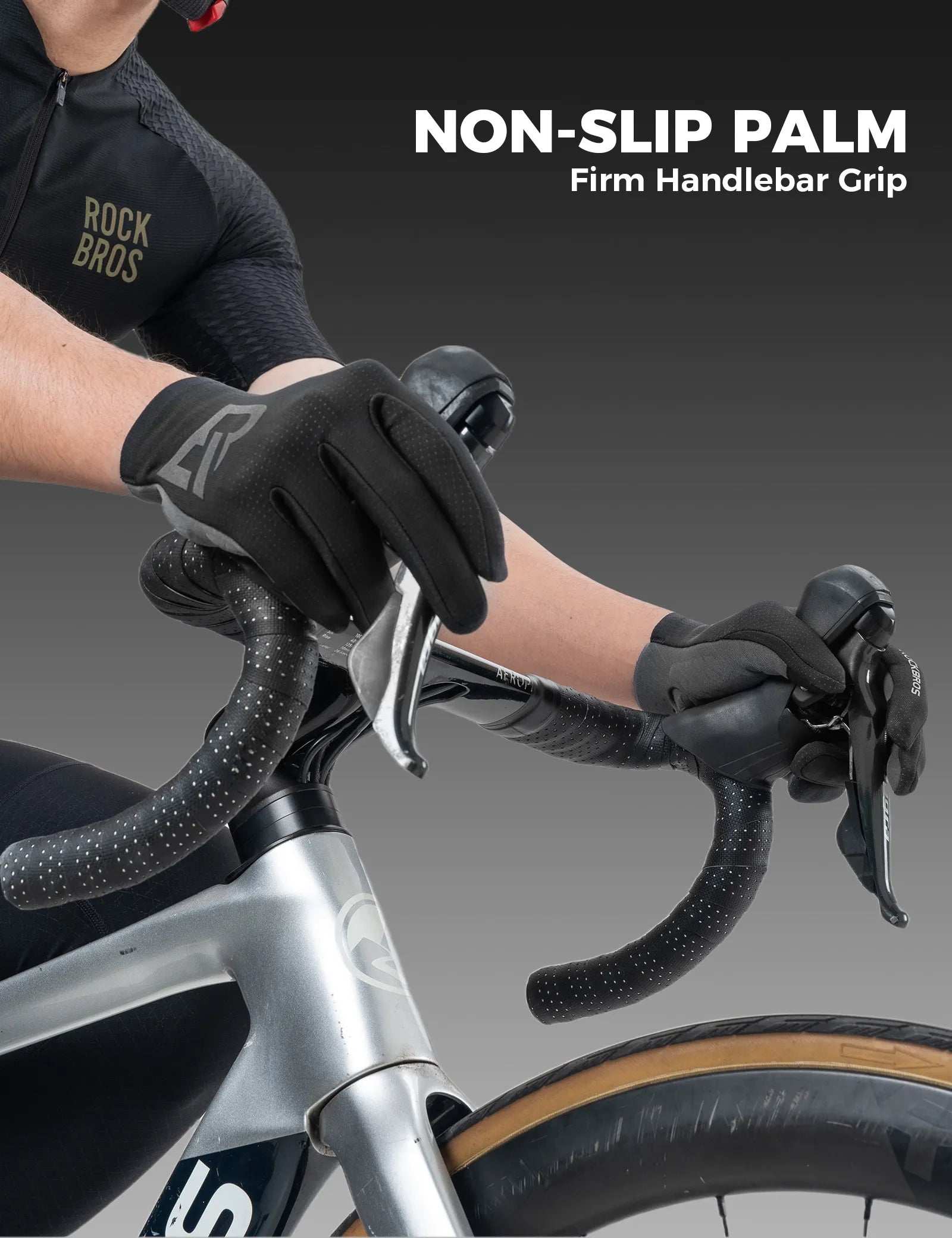 ROCKBROS Double Arrow full finger cycling gloves for cycling, hiking and running