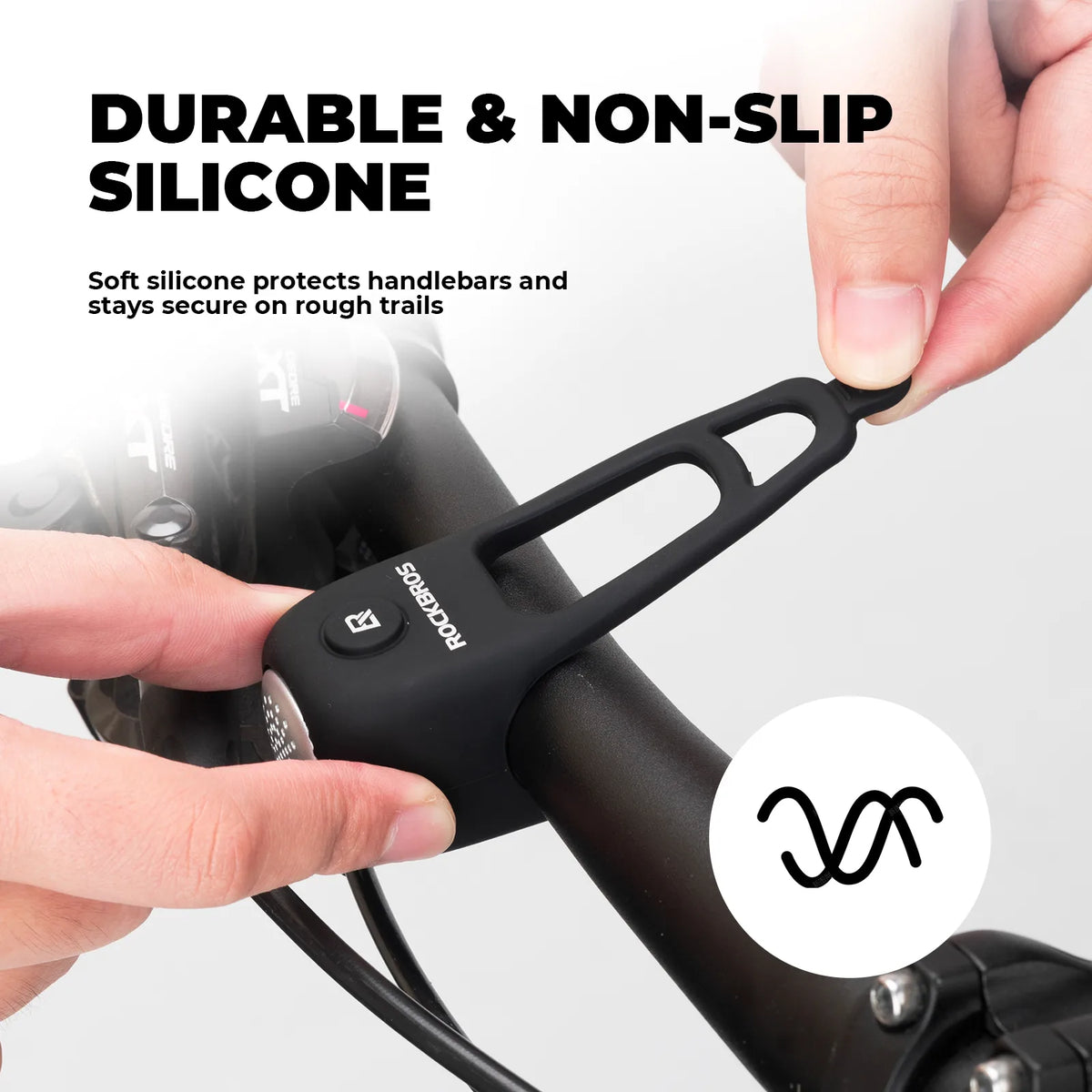 rockbros 90db electronic bike horn for cycling safety.
#colour_black
