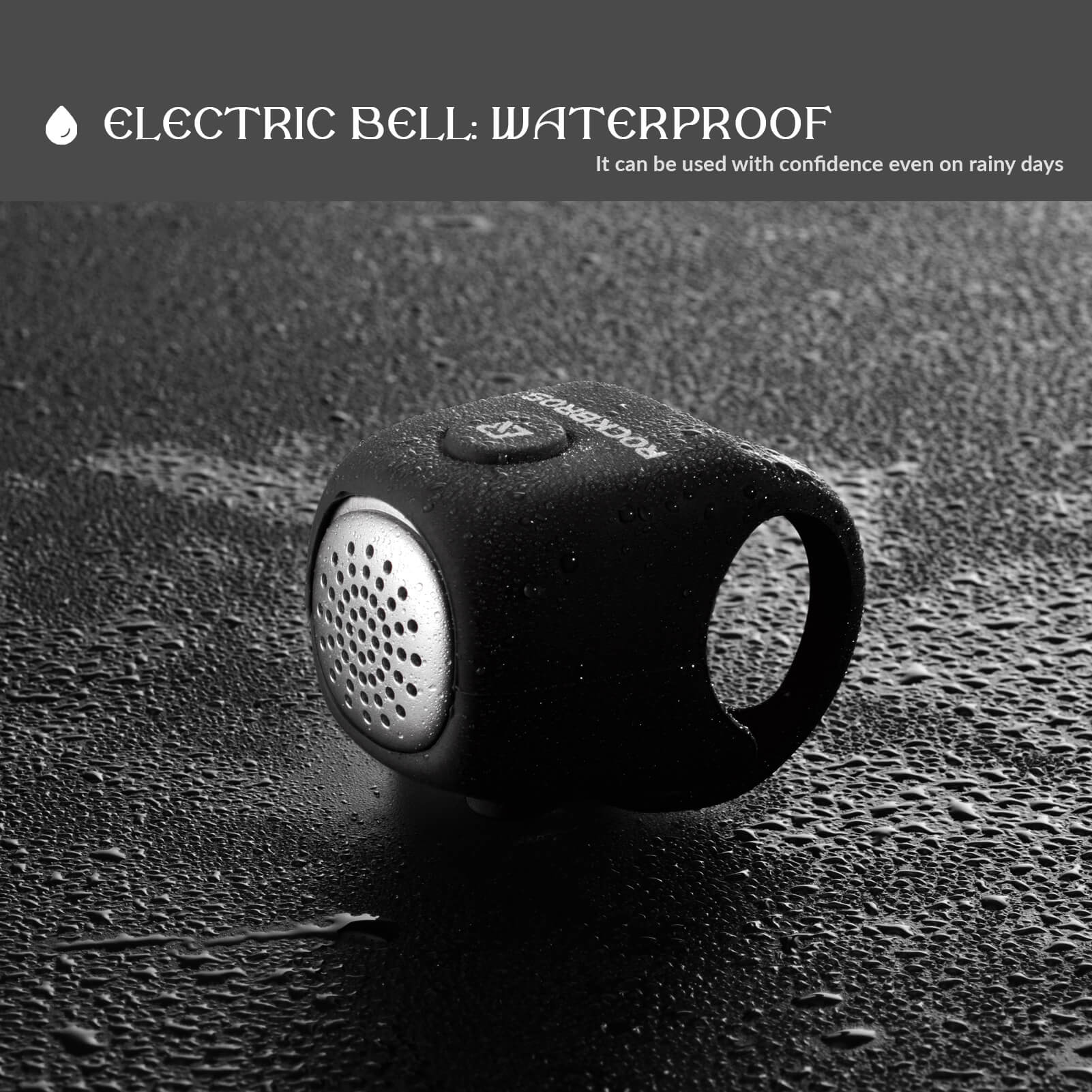 rockbros 90db electronic bike horn for cycling safety.
#color_black