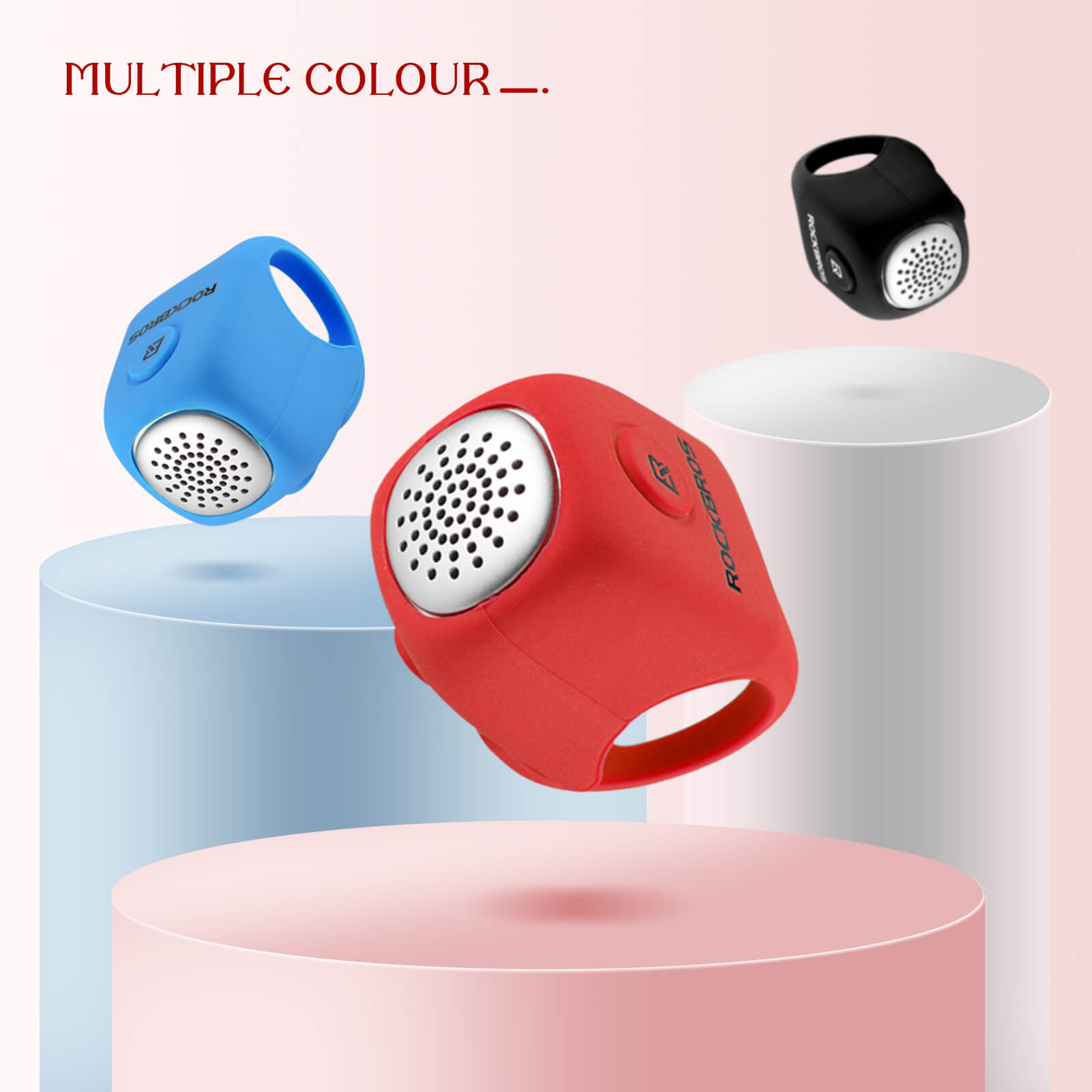rockbros 90db electronic bike horn for cycling safety.
#color_red