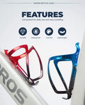 rockbros electroplated aluminium bike bottle cage for cycling