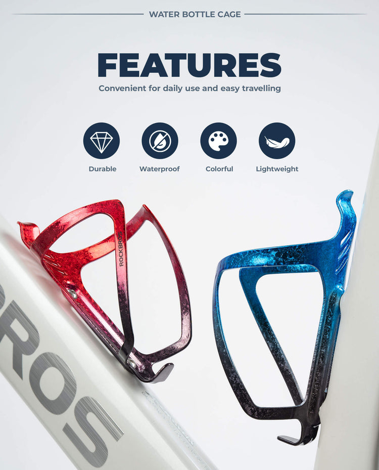 rockbros electroplated aluminium bike bottle cage for cycling