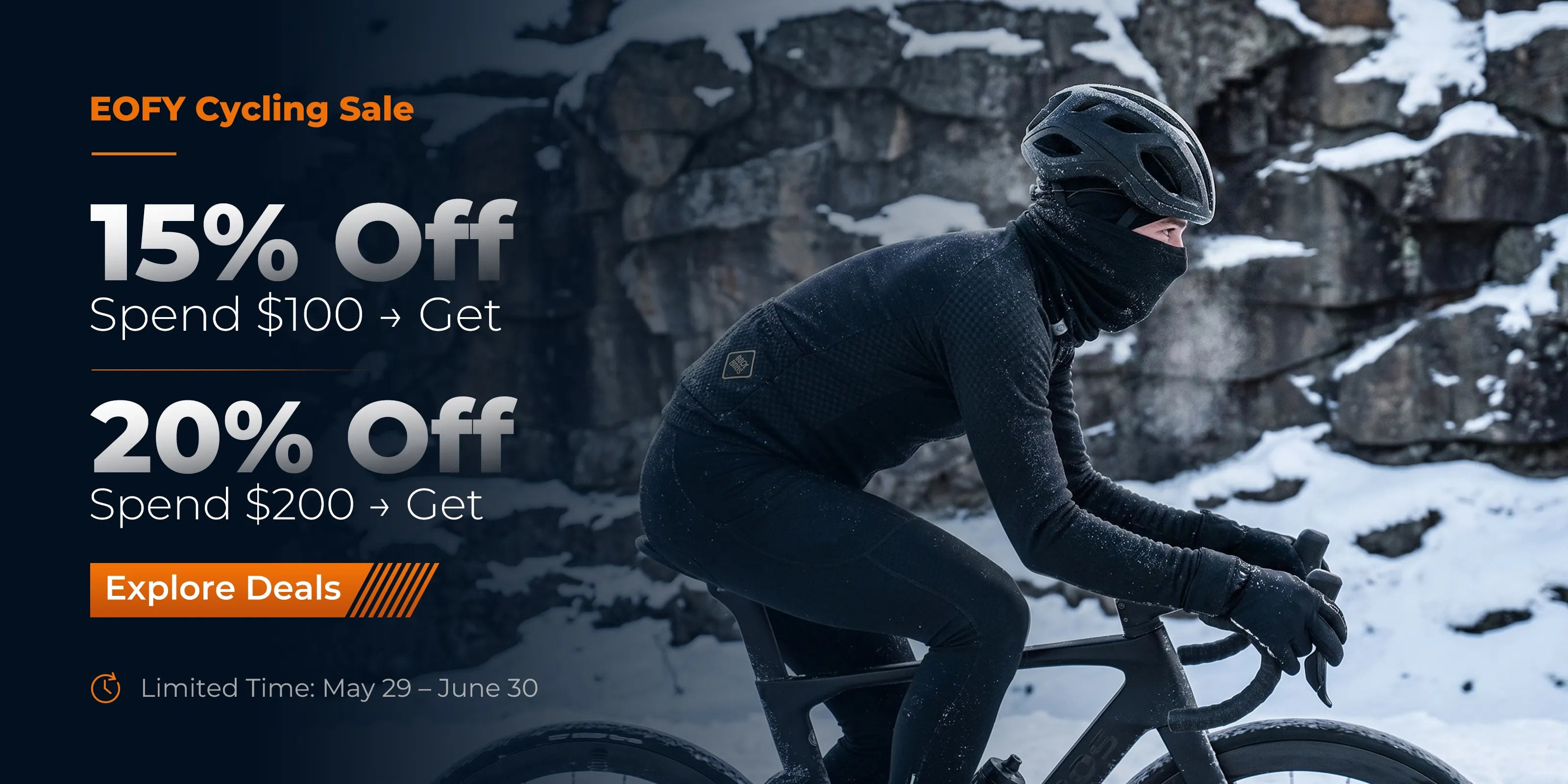 ROCKBROS EOFY Sale Australia – Spend $100 Save 15% or Spend $200 Save 20% on cycling gear
