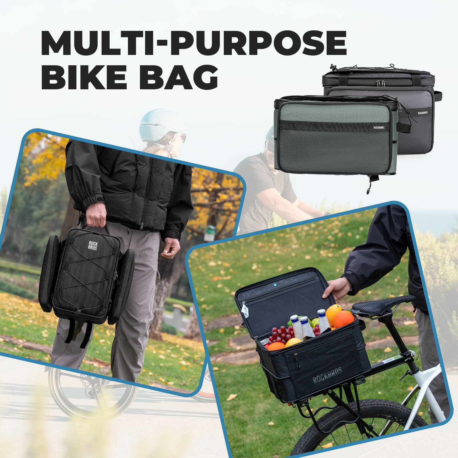 rockbros expandable bike trunk bag for extended storage needs.
#color_black