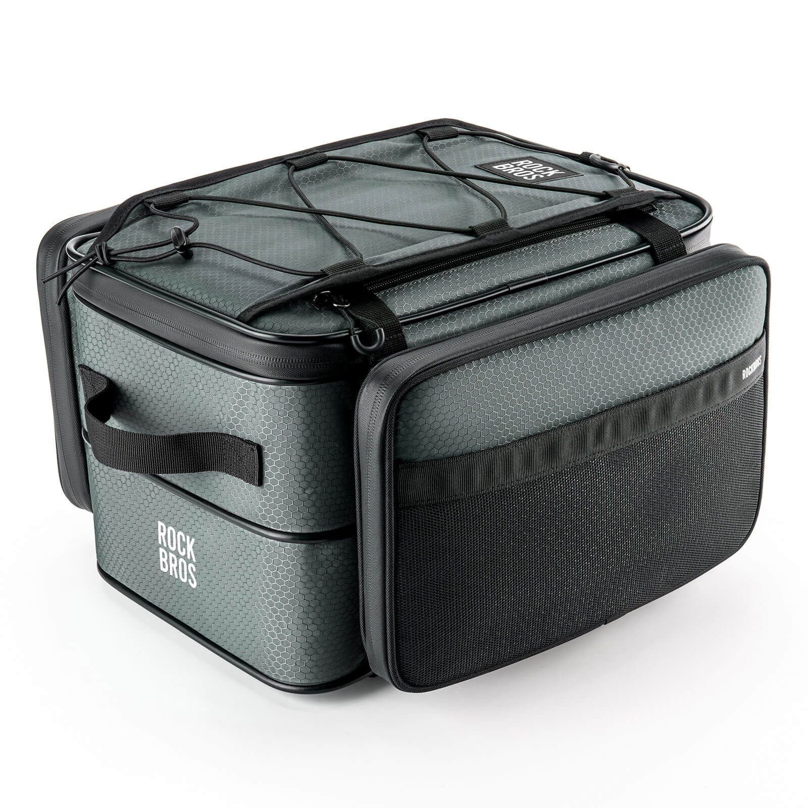 rockbros expandable bike trunk bag for extended storage needs.
#color_sage grey