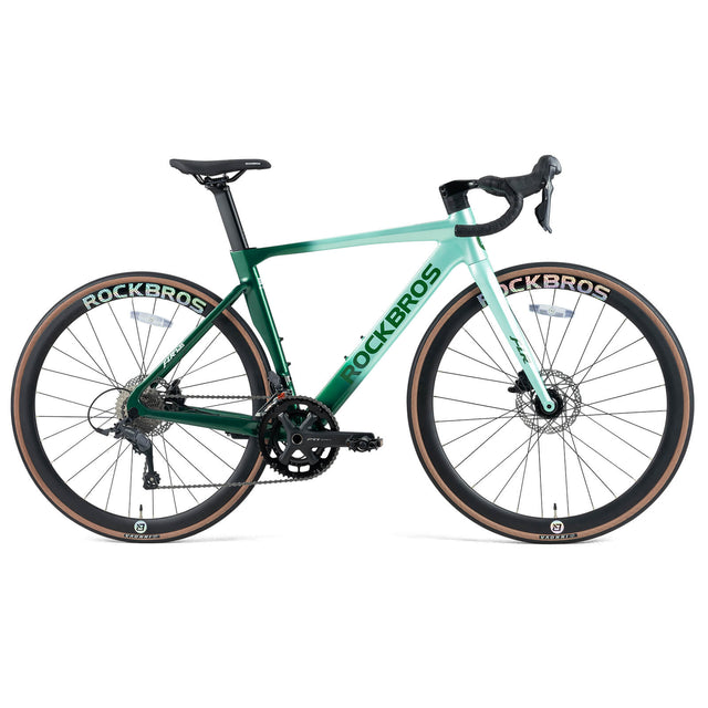 ROCKBROS FLR-W3 10 speed road bike green gradient for smooth riding