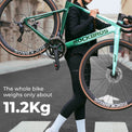 ROCKBROS FLR-W3 10 speed road bike green gradient for smooth riding