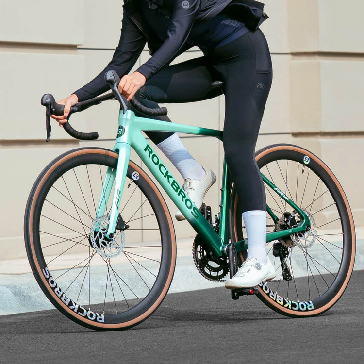 ROCKBROS FLR-W3 10 speed road bike green gradient for smooth riding