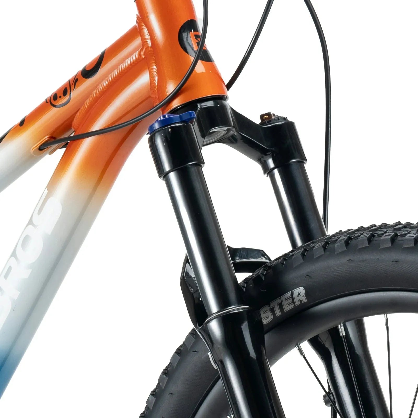 ROCKBROS FLY 24-inch youth mountain bike, equipped with Shimano 8-speed drivetrain.
#color_blue