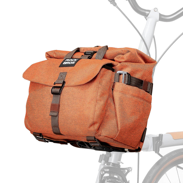 rockbros folding bike handlebar bag and backpack h46 convertible commuter storage solution #Color_Orange