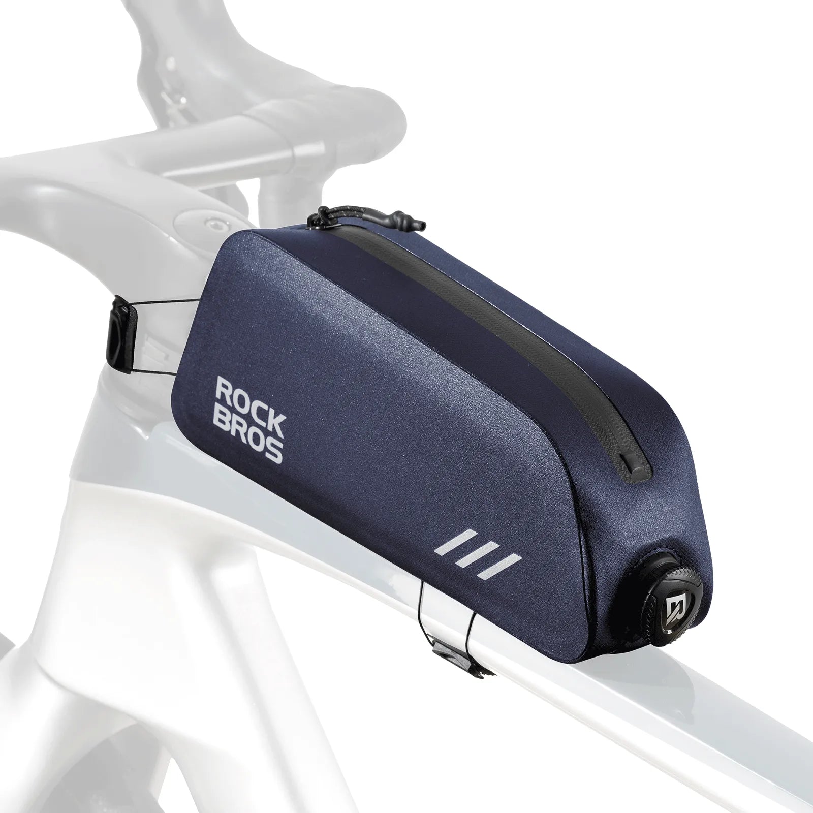 Waterproof cycling frame bag 0.9L anti-wear bike storage pouch.
#color_blue