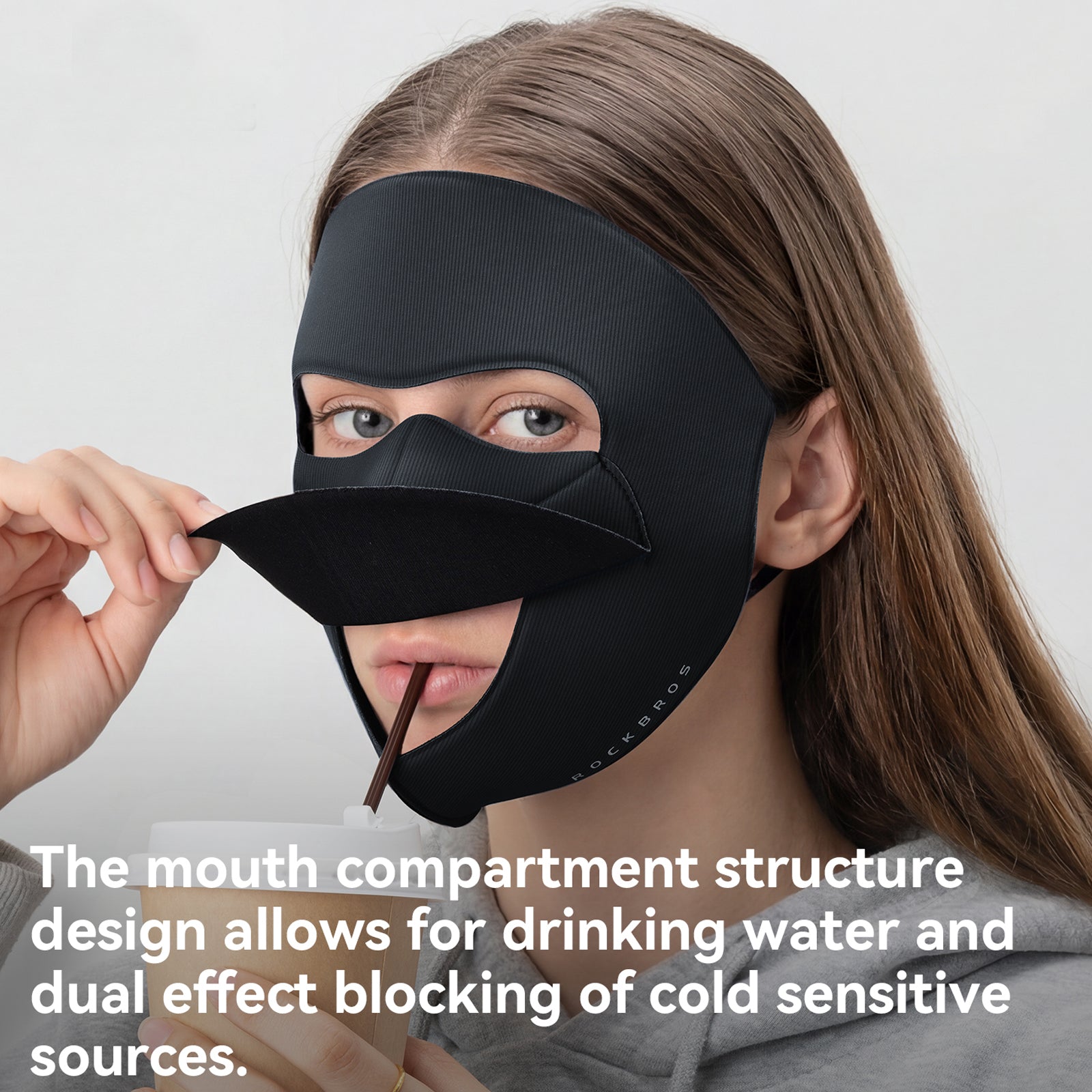ROCKBROS Full Face Sports Mask with Soft Touch Fabric - Breathable Balaclava for Outdoor Sports.
#color_blue