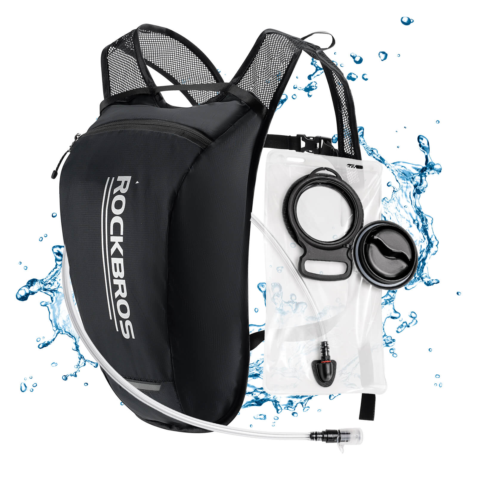 rockbros H2O hydration backpack for hiking and outdoor adventures.