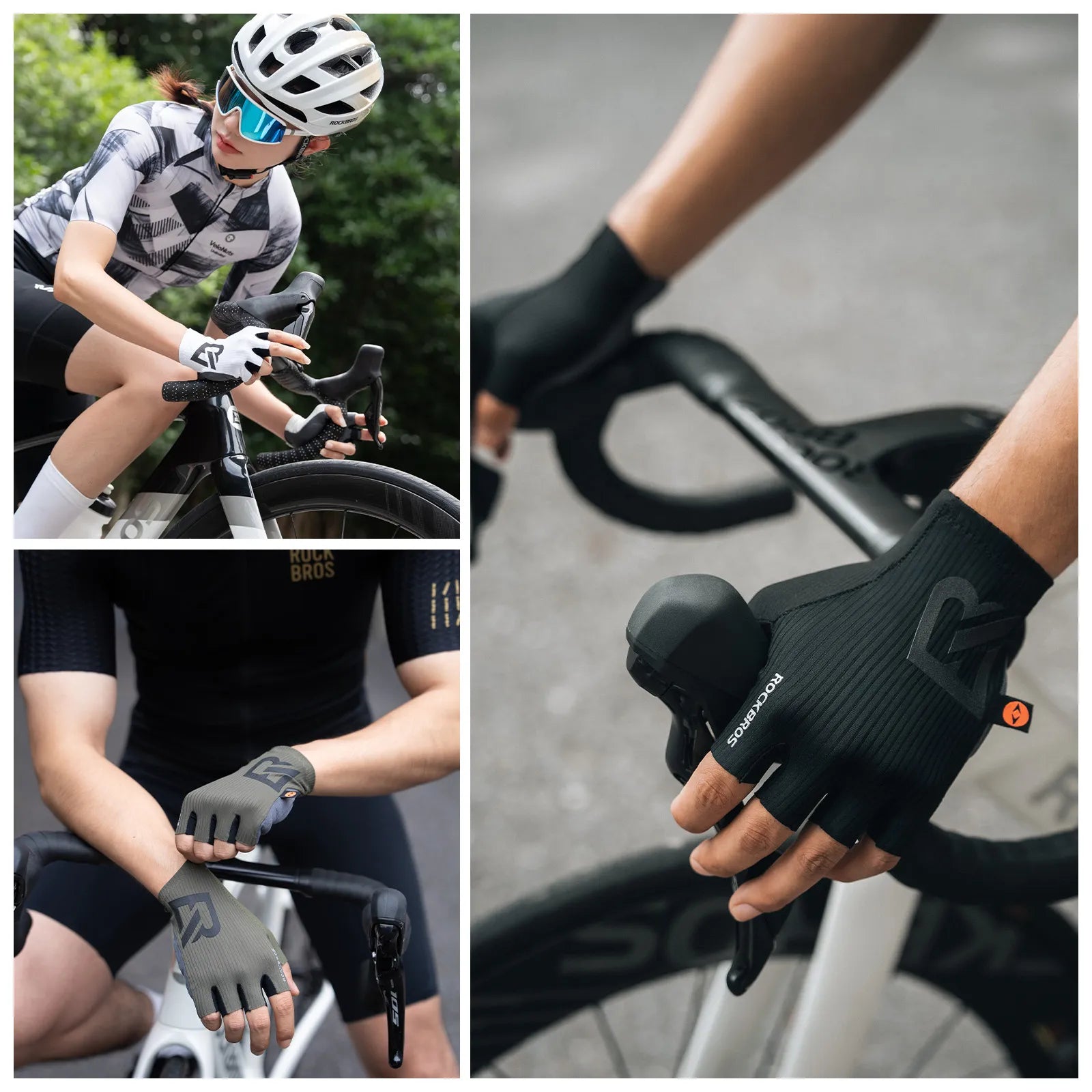 Comfortable gel-padded cycling gloves with elastic interface and non-slip design
#color_green
