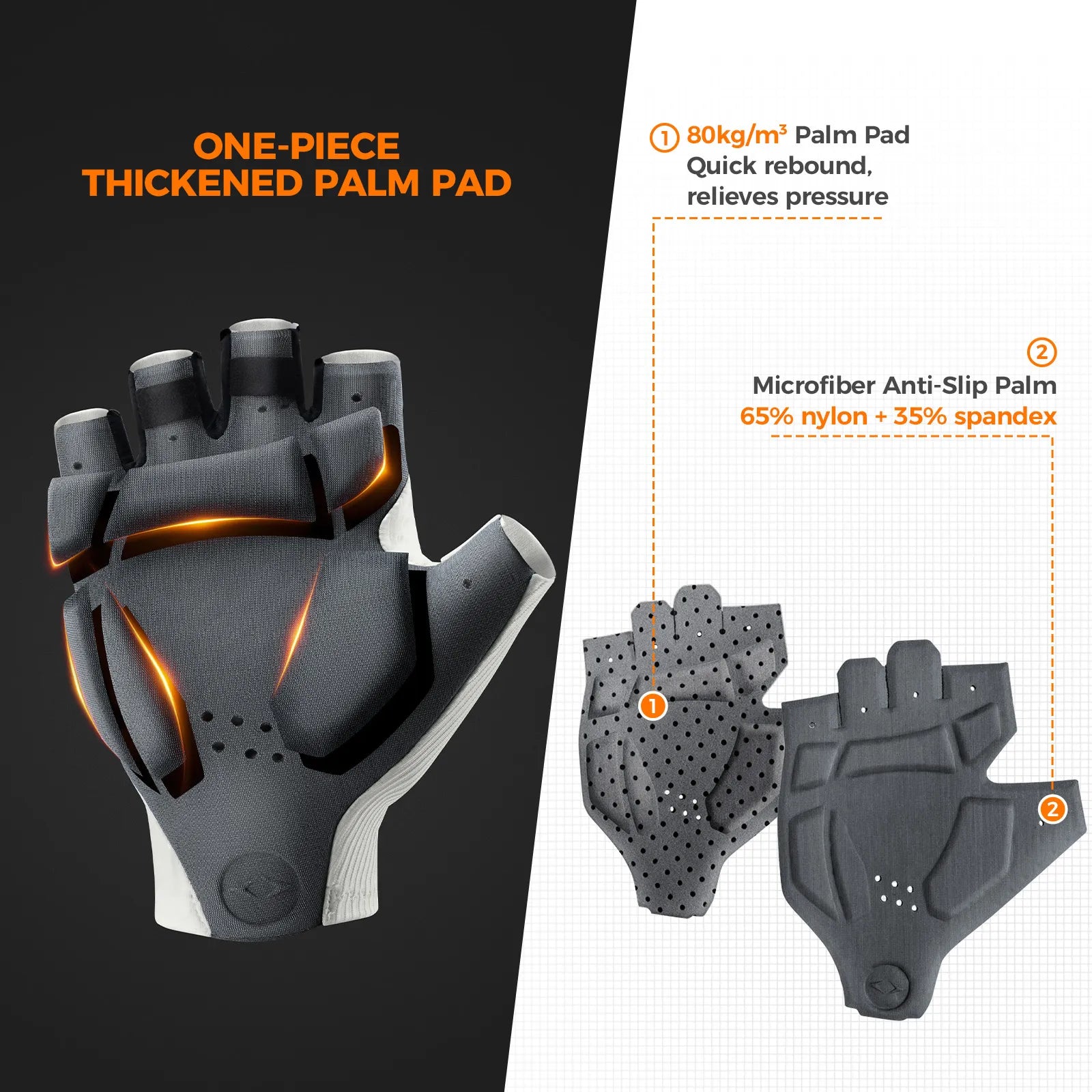 Comfortable gel-padded cycling gloves with elastic interface and non-slip design
#color_green