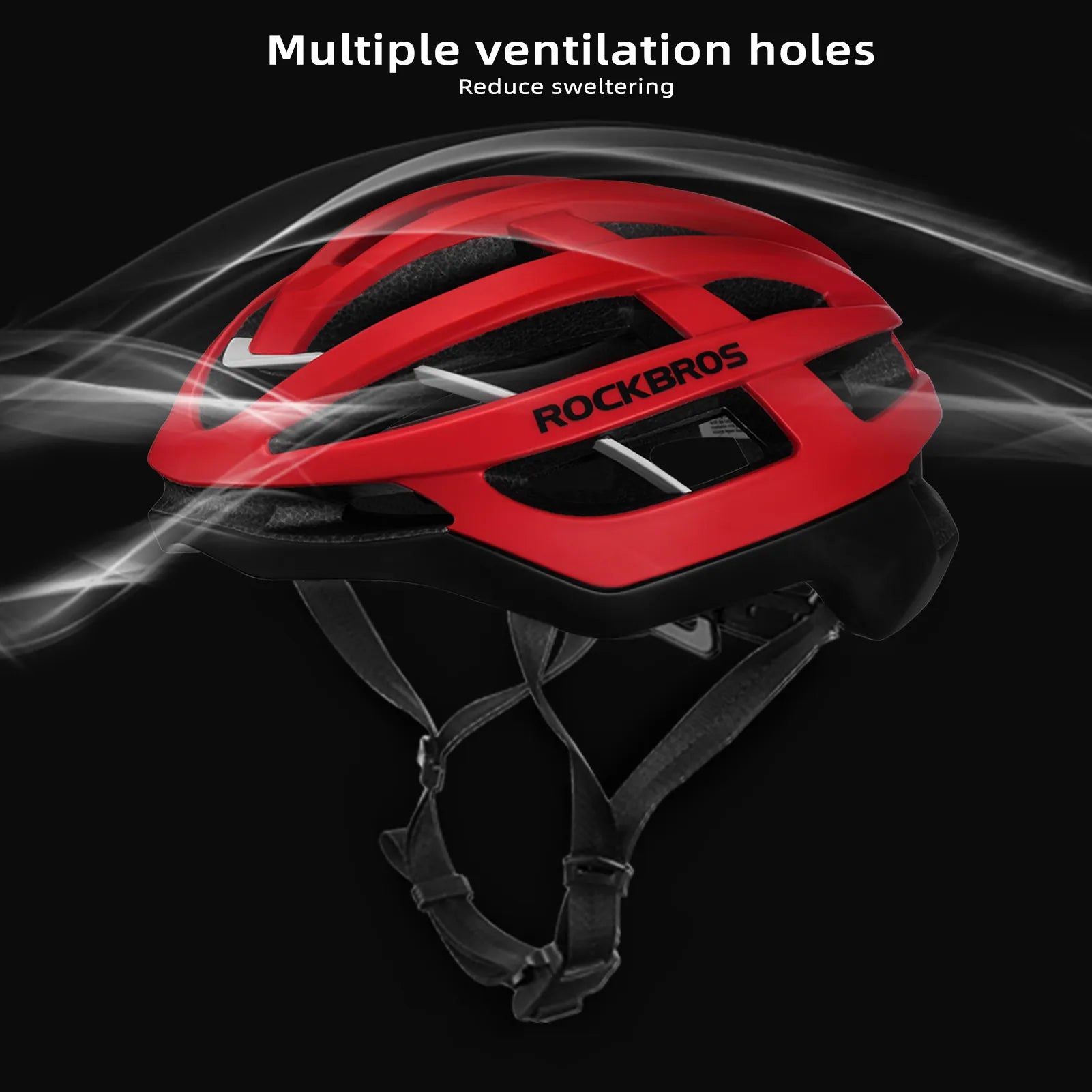 ROCKBROS HC-58 red cycling helmet for MTB and road riding.
#colour_red