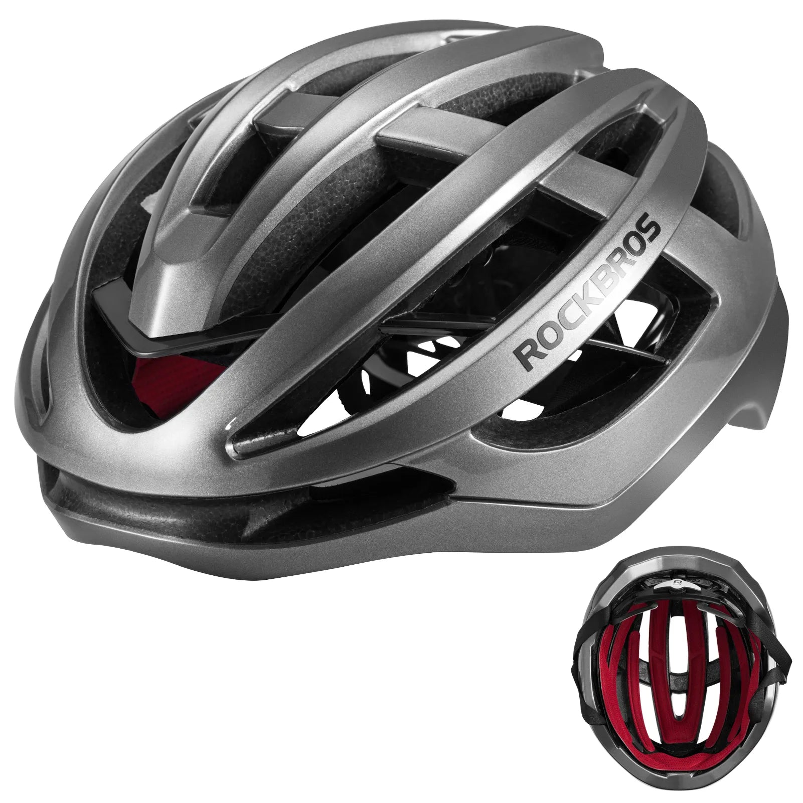 ROCKBROS HC-58 red cycling helmet for MTB and road riding.
#colour_titanium