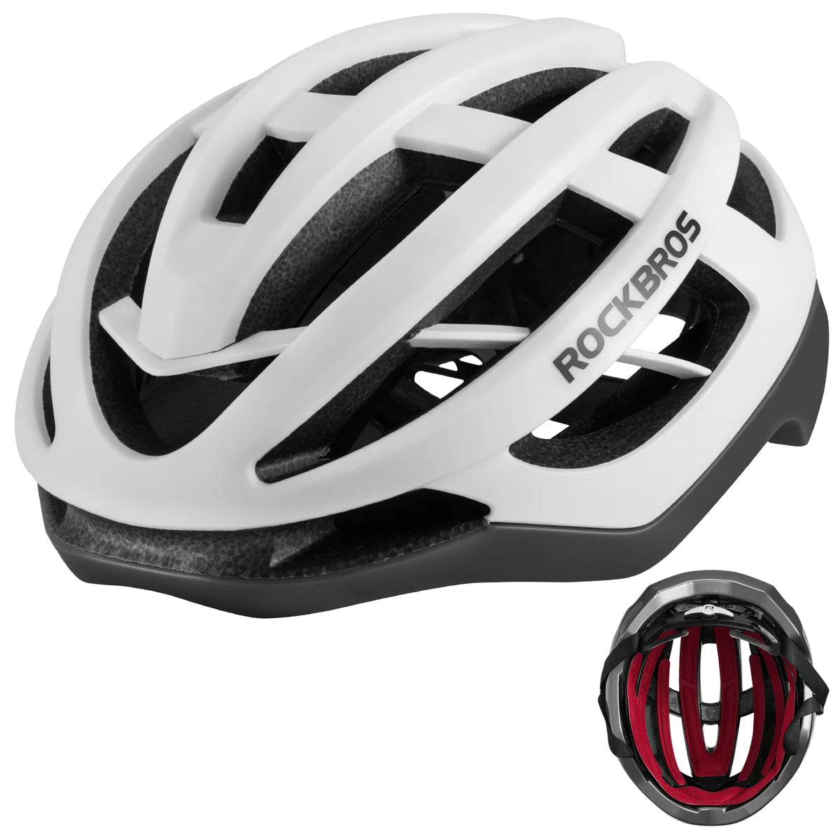 ROCKBROS HC-58 red cycling helmet for MTB and road riding.
#colour_white