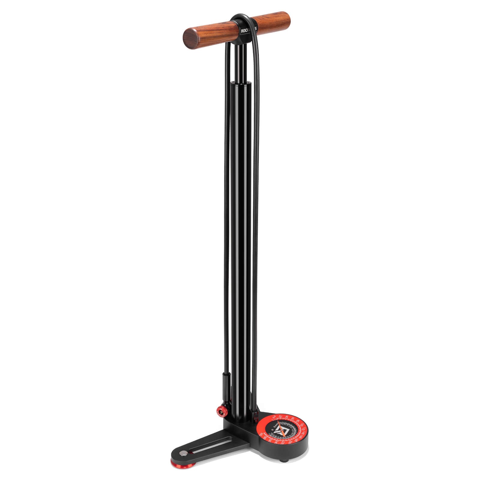 rockbros aluminium high pressure bike floor pump for road and mountain bikes.
#color_black