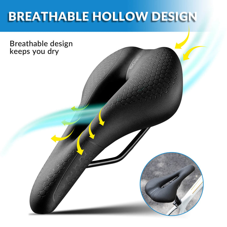 rockbros hollow comfort bicycle saddle for mountain and road biking