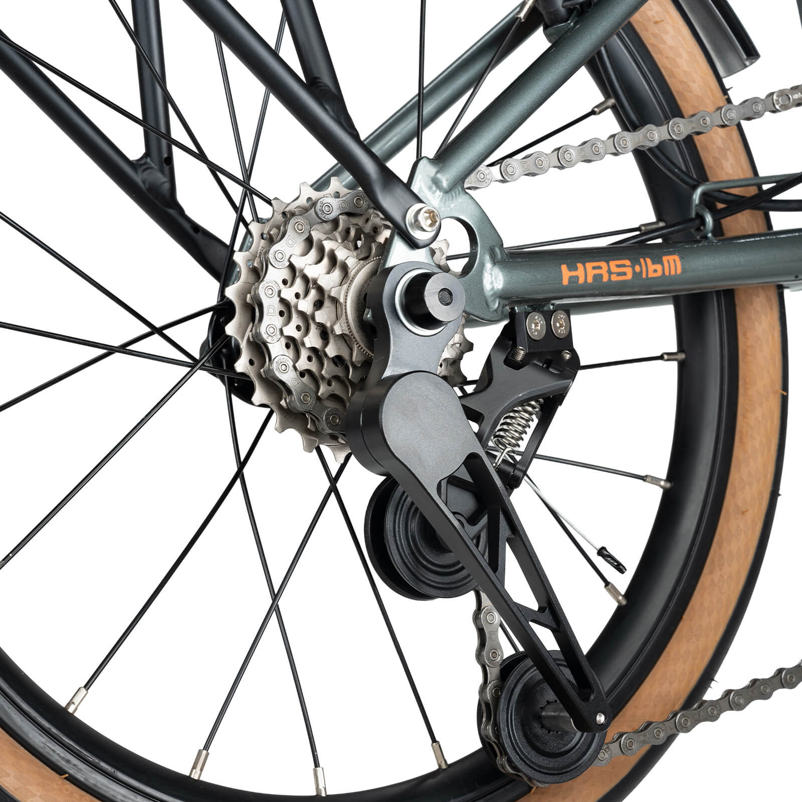 ROCKBROS 16 inch folding bicycle for urban commuting.
#color_ice cloud grey