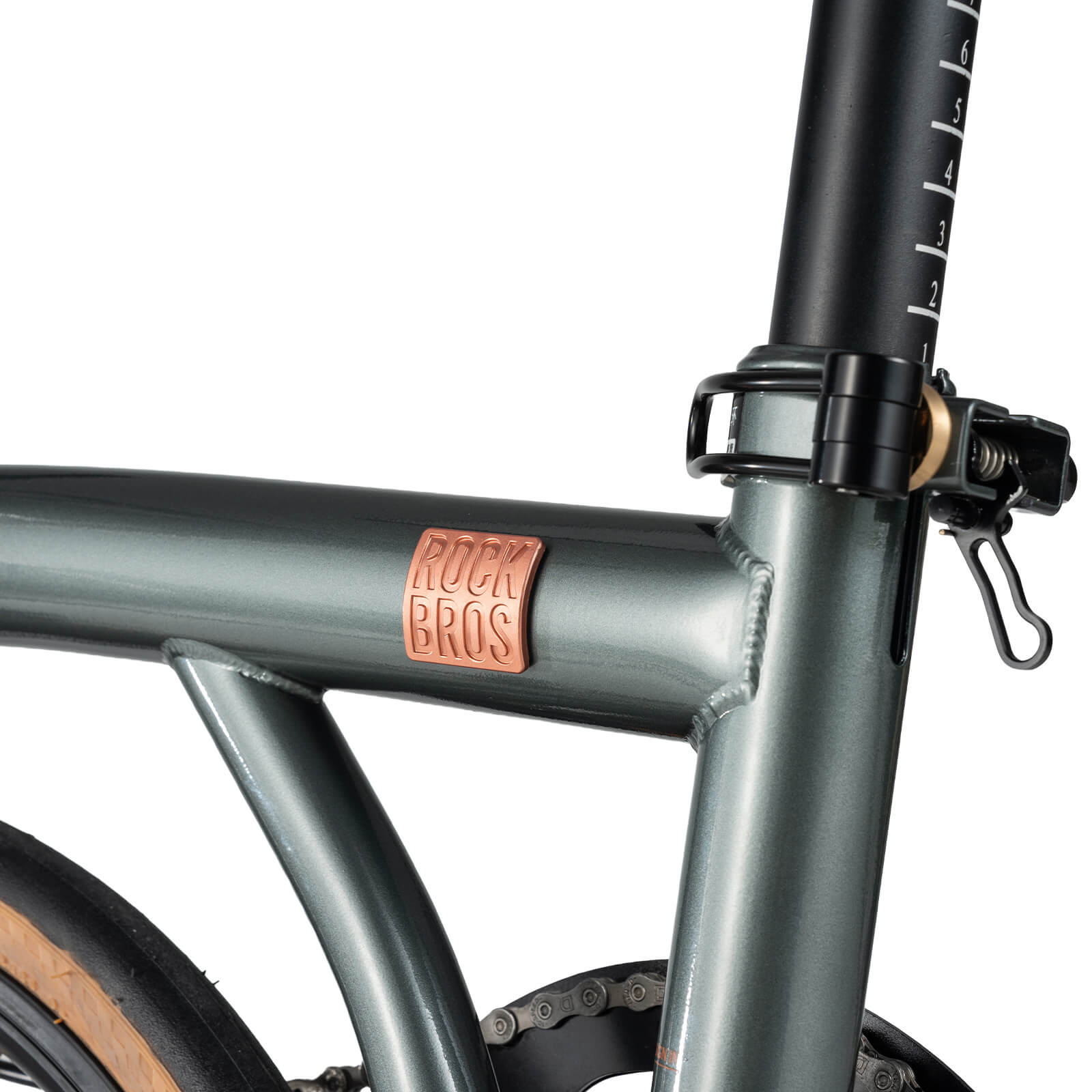 ROCKBROS 16 inch folding bicycle for urban commuting.
#color_ice cloud grey