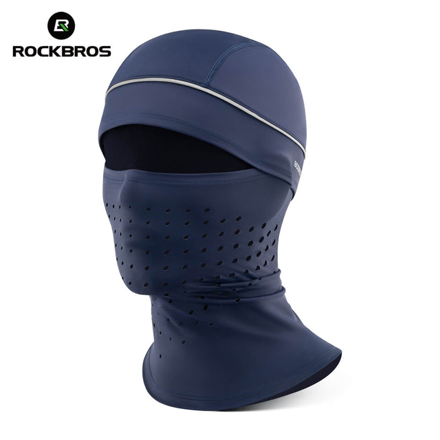 ROCKBROS ice silk cycling balaclava with sun protection for full face coverage in outdoor riding
