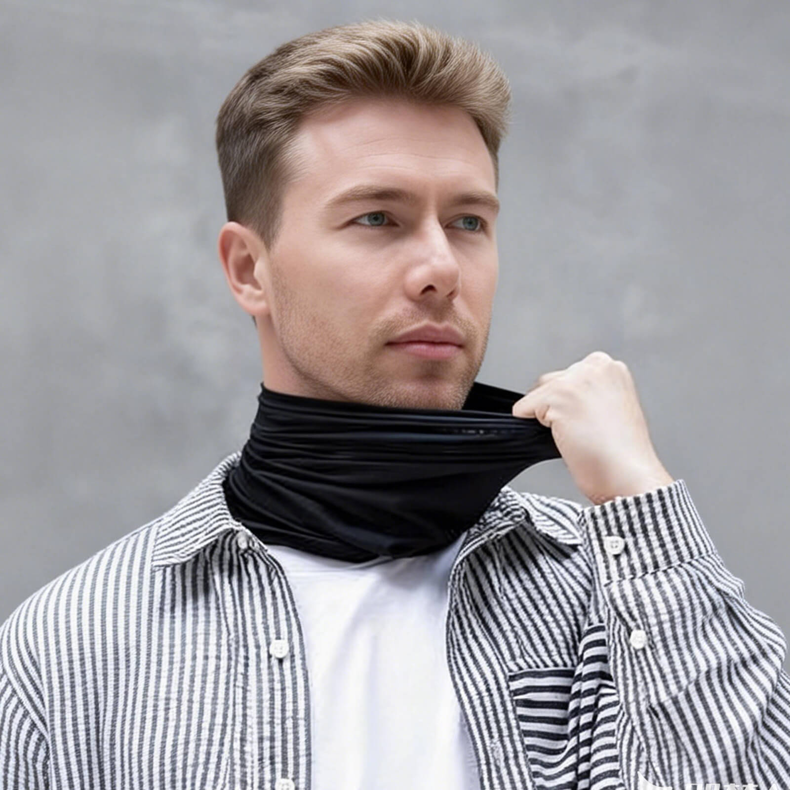 rockbros ice silk breathable face mask with UV protection for summer outdoor use.