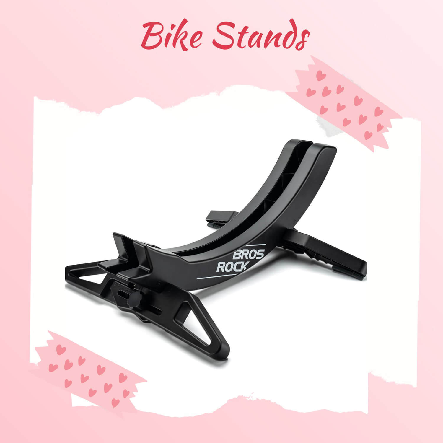 ROCKBROS adjustable bike floor stands and storage racks. Keep your bikes organized and secure at home.