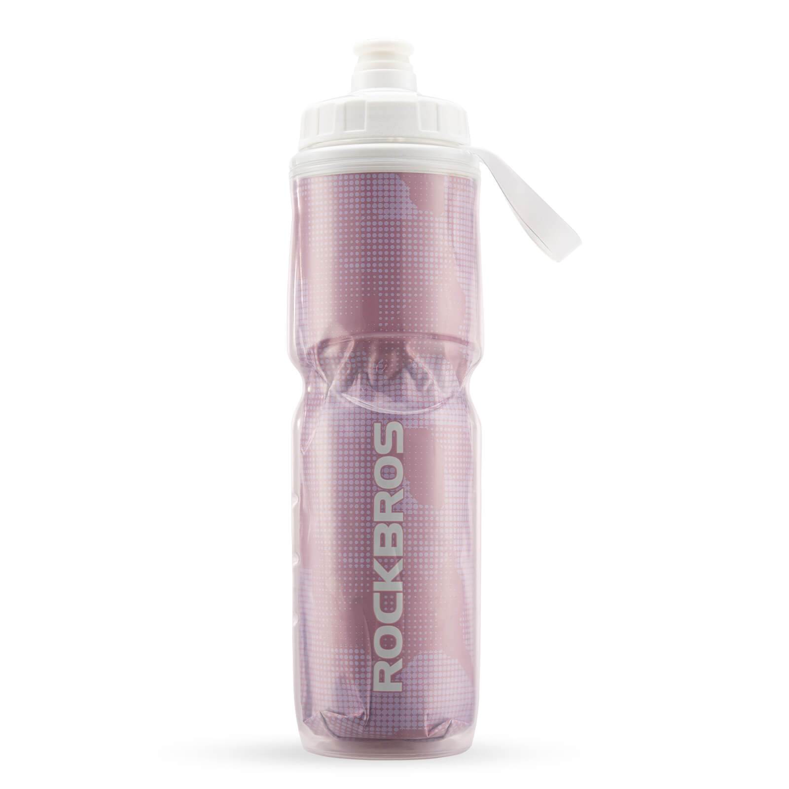 rockbros insulated cycling water bottle for outdoor rides.
#color_pink