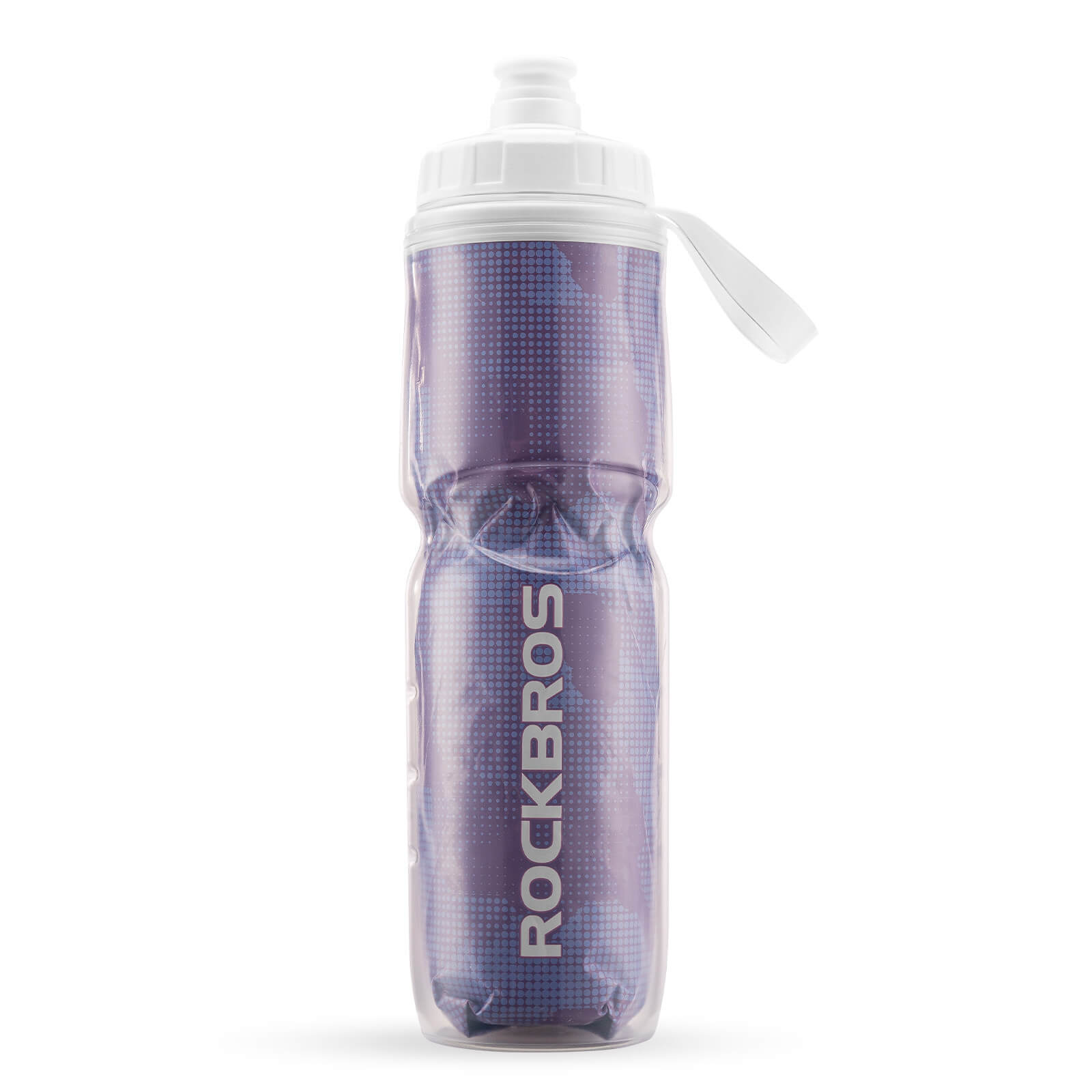 rockbros insulated cycling water bottle for outdoor rides.
#color_purple