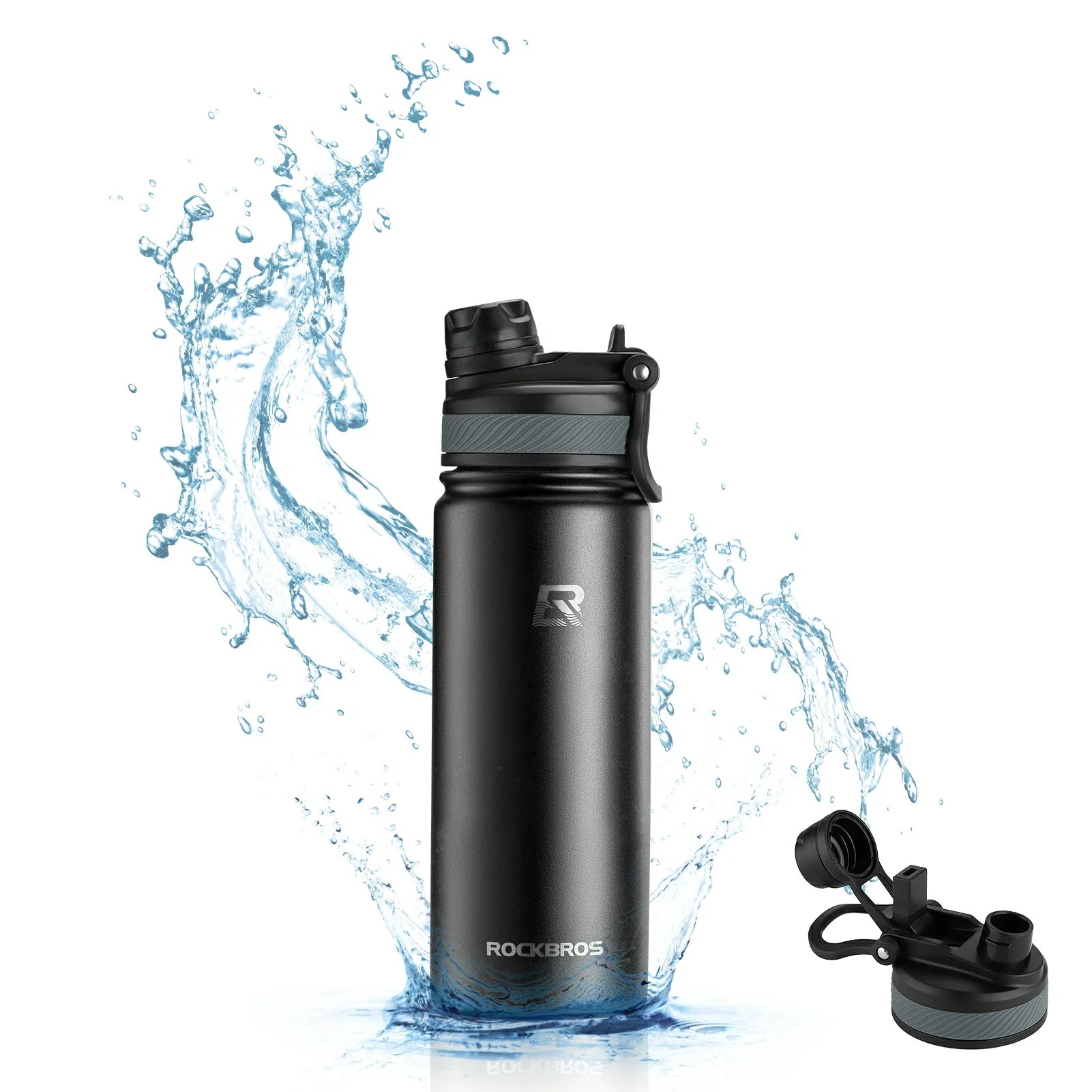 rockbros insulated cycling water bottle stainless steel bpa free.
#options_Black 550ml