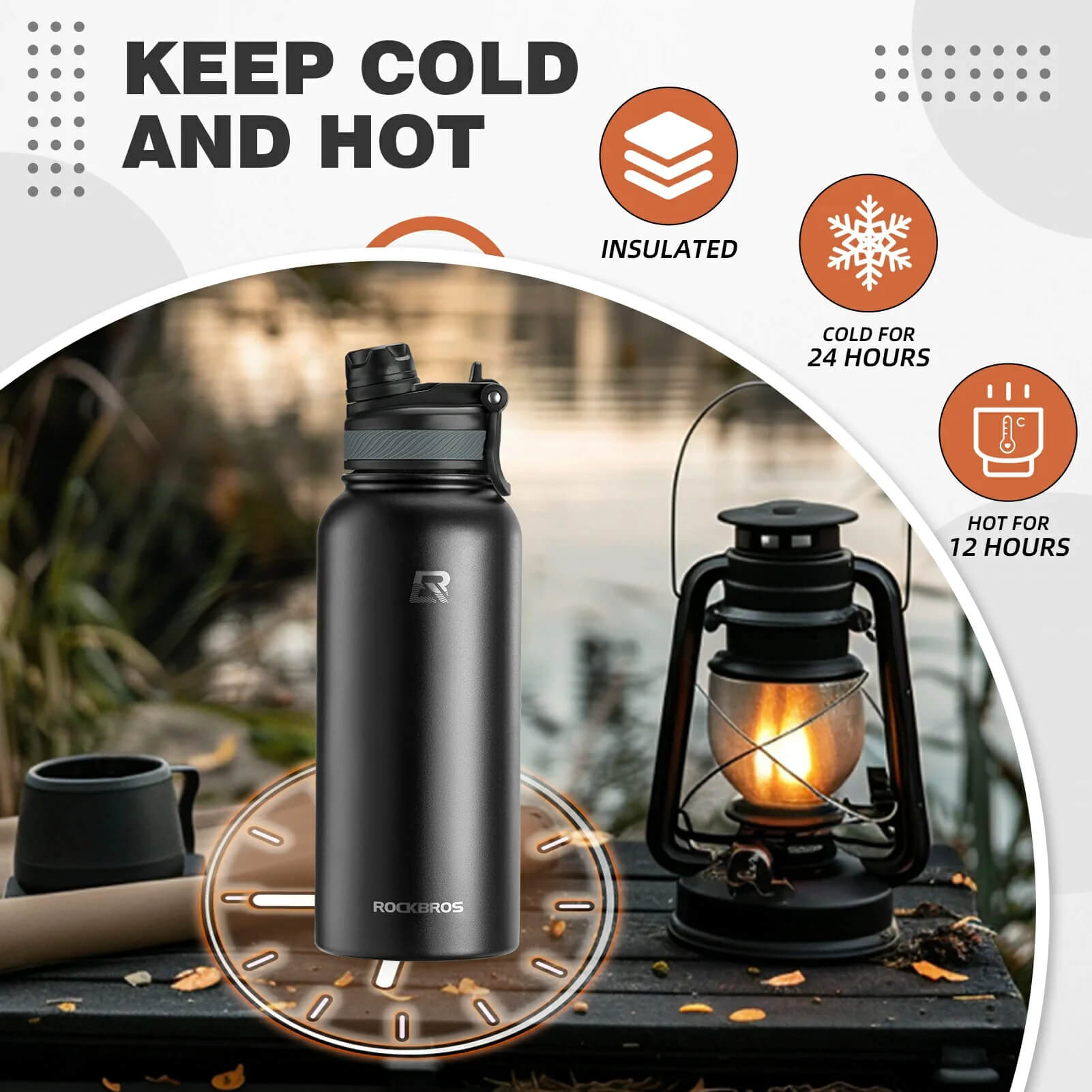rockbros insulated cycling water bottle stainless steel bpa free.
#options_Black 650ml