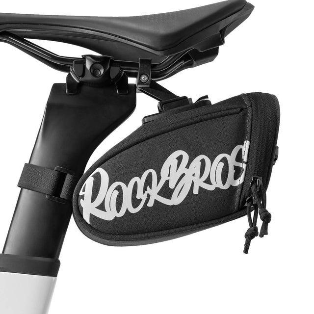 rockbros portable flash series bike saddle bag for cycling trips
#color_black