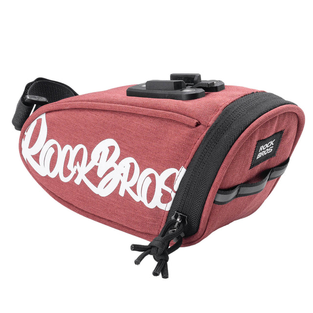 rockbros portable flash series bike saddle bag for cycling trips
#color_red